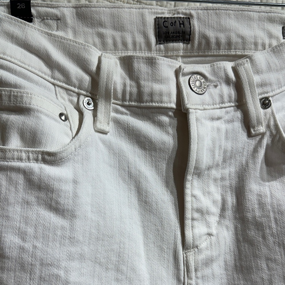 Citizens of Humanity White Rocket High Rise Skinny Jeans Womens